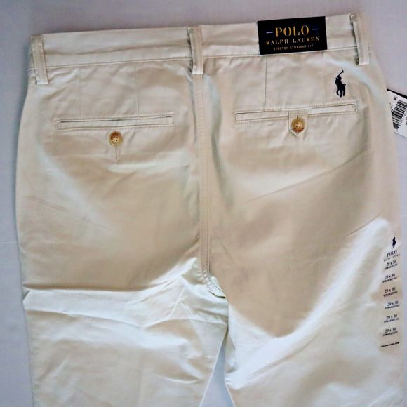 Polo Ralph Lauren Men's Sz 29x30 Beige Stretch Classic Straight Fit Pants $99 - Picture 6 of 8